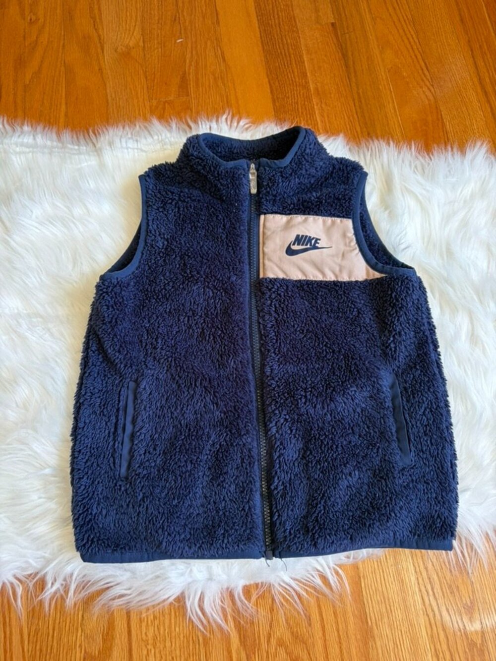 Nike Navy Blue Fleece Vest Kids 7Y
